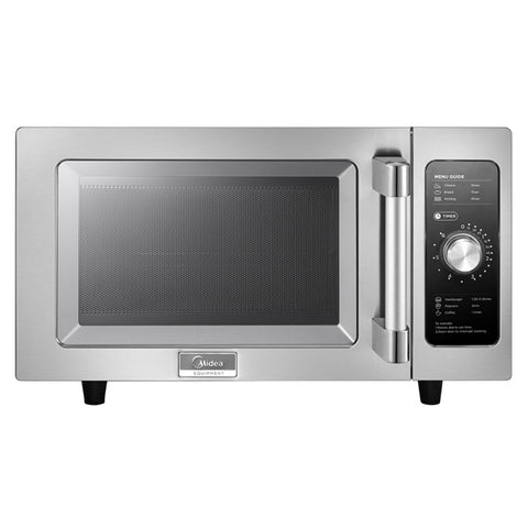 Midea 1025F0A - 1000w Light Duty Commercial Microwave with Dial Timer - 0.9 Cu. Ft.
