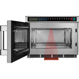 Midea 1217G1S - 1200w Medium Duty Commercial Microwave with Bar Code Scanner & Touchpad Controls - 0.6 Cu. Ft.