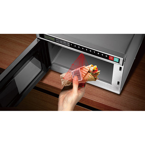 Midea 1217G1S - 1200w Medium Duty Commercial Microwave with Bar Code Scanner & Touchpad Controls - 0.6 Cu. Ft.