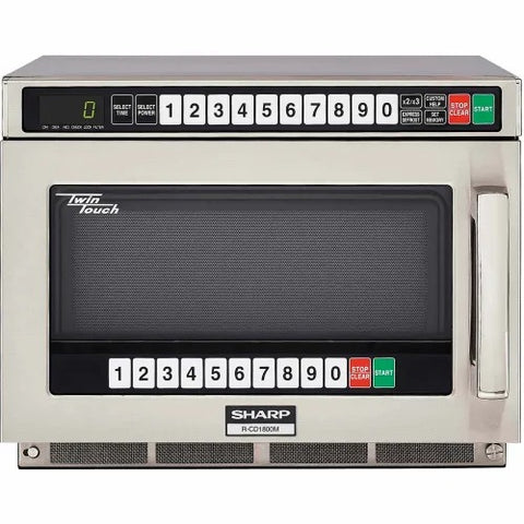 Sharp RCD1800M - Commercial Microwave Oven, 0.75 Cu. Ft., 1800 Watt, TwinTouch Controls