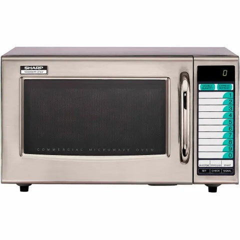 Sharp R21LVF - Sharp® Commercial Microwave Oven, 1.0 Cu. Ft., 1000 Watt, TouchPad Control
