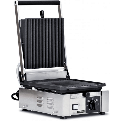 Trento PG-IT-0483 - 9" x 10" Grooved Panini Grill
