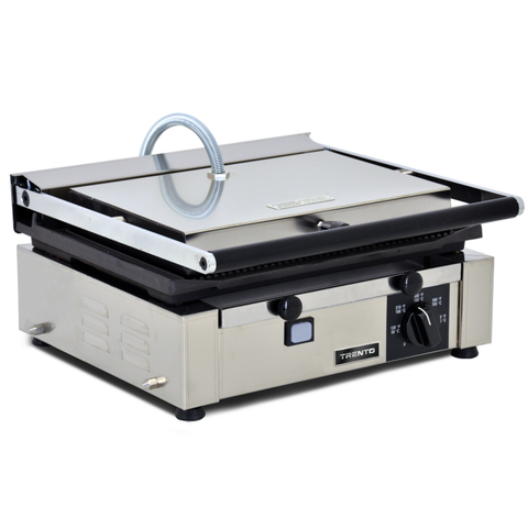 Trento PG-IT-0610-R - 14" x 10" Grooved Panini Grill