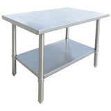 Omcan - All Stainless Steel Work Table with Undershelf - 24" Deep