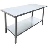 Omcan - All Stainless Steel Work Table with Undershelf - 24" Deep
