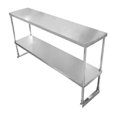 Omcan - Double Deck Stainless Steel Overshelf