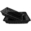 Omcan - Rectangular Wicker-Style Basket - Black