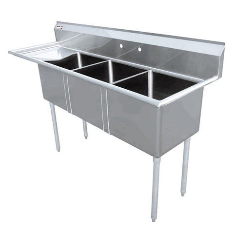 Omcan - Three Compartment Sink