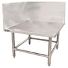 Omcan 37961 - Stainless Steel Equipment Stand with Two-Walled Backsplash - 31" x 31"