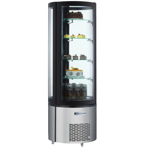 Omcan RS-CN-0400-R - 27" Floor Model Full Service Refrigerated Bakery Case - 14 Cu. Ft.