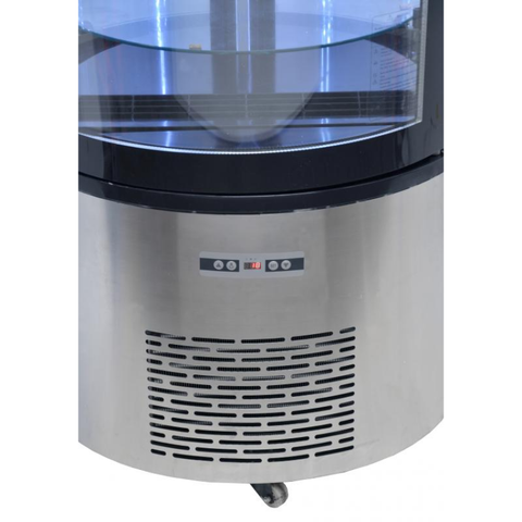 Omcan RS-CN-0400-R - 27" Floor Model Full Service Refrigerated Bakery Case - 14 Cu. Ft.