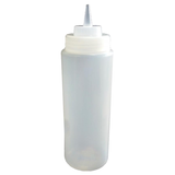 Omcan 40473 - 24 oz. Clear Wide-Mouth Condiment & Sauce Squeeze Bottle - Pack of 6