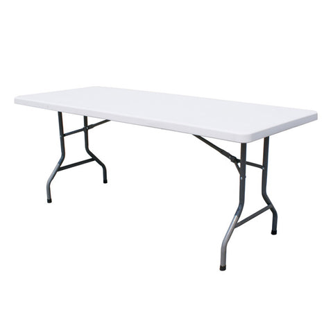Omcan - 29" Tall Plastic Commercial Folding Table with Steel Frame