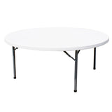 Omcan - 29" Tall Plastic Commercial Round Folding Table with Steel Frame