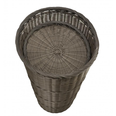 Omcan 41770 - Round Tall Tapered Wicker-Style Basket - Brown