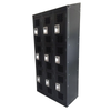 Omcan 43048 - 3 Bank 3 Tier Locker with Mesh Doors - Black
