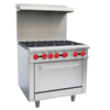 Omcan CE-CN-0914 - 36" Commercial Gas Range with 6 Open Burners