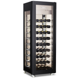 Omcan WC-CN-0400 - Single Zone Wine Cooler with Glass Sides and Black Door - 81 Bottles
