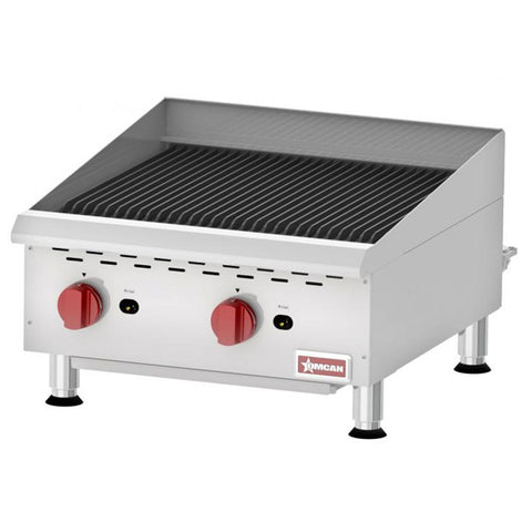 Omcan CE-CN-CBR24 - 24" Gas Radiant Charbroiler - 80,000 BTU