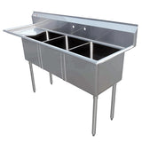 Omcan - Three Compartment Sink