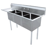 Omcan - Three Compartment Sink