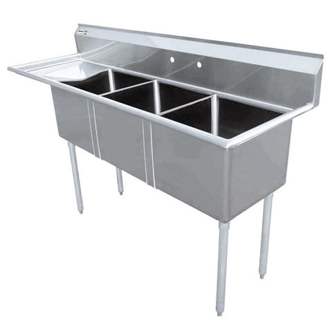 Omcan - Three Compartment Sink