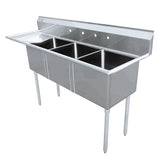 Omcan - Three Compartment Sink