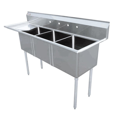 Omcan - Three Compartment Sink
