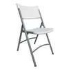 Omcan 44357 - 32" Tall Plastic Commercial Folding Chair with Metal Frame - Set of 4