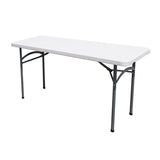 Omcan - 29" Tall Plastic Commercial Folding Table with Steel Frame