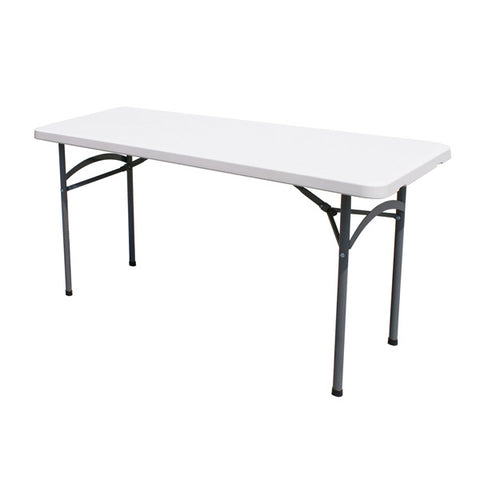 Omcan - 29" Tall Plastic Commercial Folding Table with Steel Frame