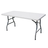 Omcan - 29" Tall Plastic Commercial Folding Table with Steel Frame