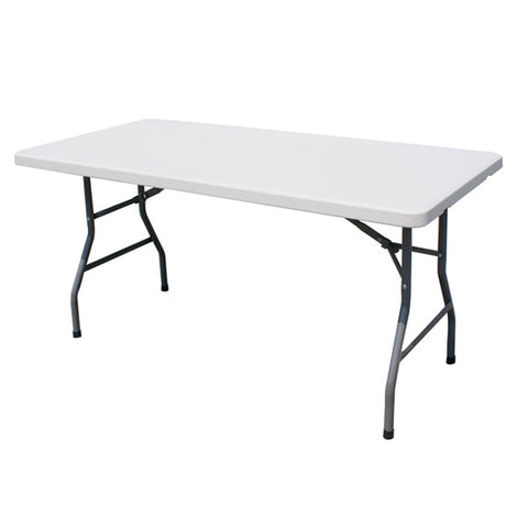 Omcan - 29" Tall Plastic Commercial Folding Table with Steel Frame