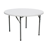 Omcan - 29" Tall Plastic Commercial Round Folding Table with Steel Frame