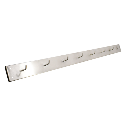 Omcan 44541 - 48" Wall-Mounted Stainless Steel Rack with 8 Hooks