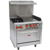 Omcan CE-CN-0002 - 36" Commercial Gas Range with 2 Open Burners & 20" Griddle
