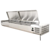 Omcan - Refrigerated Topping Rail with Stainless Steel Cover - 1/3-Size Pan Capacity