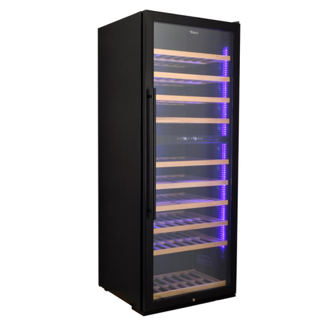 Omcan WC-CN-0275-D - Dual Zone Wine Cooler with Black Door - 290 Bottles