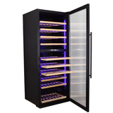 Omcan WC-CN-0275-D - Dual Zone Wine Cooler with Black Door - 290 Bottles