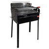 Omcan CE-IT-0155 - 23" Commercial Outdoor Charcoal Grill with Double Stainless Steel Grid and Central Rod