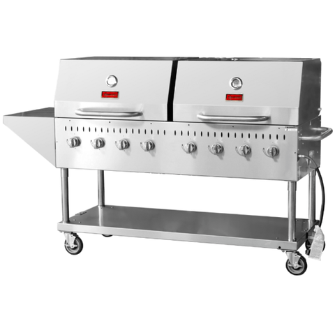 Omcan CE-CN-0060-S - 60" Mobile Commercial Outdoor Grill