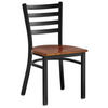 Omcan - Restaurant Chair with Seat, Metal Ladder Back, & Black Frame