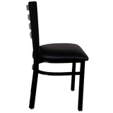 Omcan - Restaurant Chair with Seat, Metal Ladder Back, & Black Frame