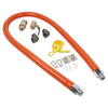 Omcan 47873 - 72" Natural Gas Hose with 0.75" NPT Valve & Connection Kit