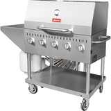 Omcan CE-CN-0036-S - 35" Mobile Commercial Outdoor Grill