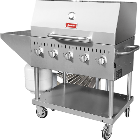 Omcan CE-CN-0036-S - 35" Mobile Commercial Outdoor Grill