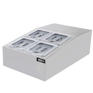 Omcan - Refrigerated Topping Rail - 1/6-Size Pan Capacity