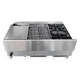 Omcan CE-CN-12H12C12G - 36" Hot Plate/Charbroiler/Griddle Combo Unit - 115,000 BTU