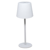 Omcan - Rechargeable LED Table Lamp with Regular Shade - Aluminum