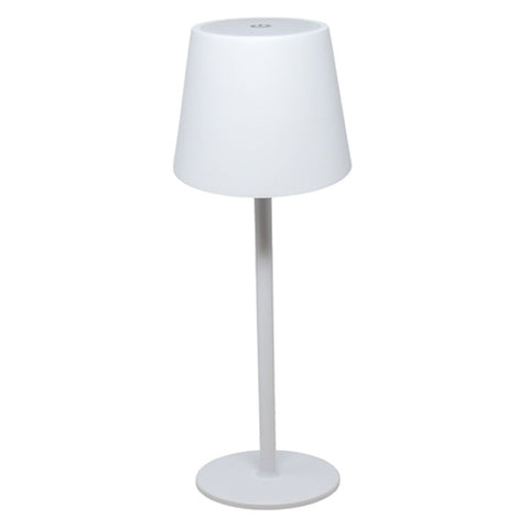 Omcan - Rechargeable LED Table Lamp with Regular Shade - Aluminum